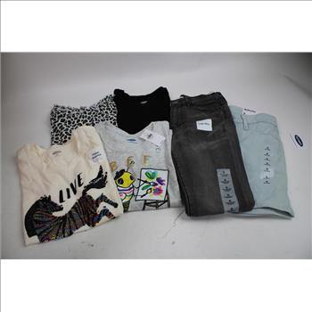 Old Navy Girls' Jeggings, Shirts Bulk Lot, 19 Pieces