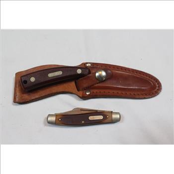 Old Timer Folding And Fixed Blade Knives 2 Pieces