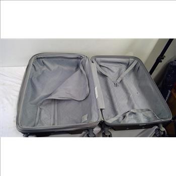 Olympia Suitcase, Digital Bathroom Scale, Crutches, And Running Board Vehicle Brackets