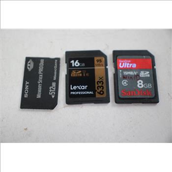 Olympus And More Memory Card Bulk Lot, 9 Pieces
