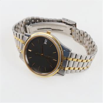 Omega 18kt Gold Accented De Ville Quartz Watch-Evaluated By Our Certified Gemologist-AGS/GIA