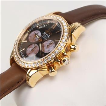 Omega Deville Chronograph 18kt Rose Gold Watch-Evaluated By Our Certified Gemologist-AGS/GIA