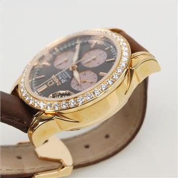 Omega Deville Chronograph 18kt Rose Gold Watch-Evaluated By Our Certified Gemologist-AGS/GIA