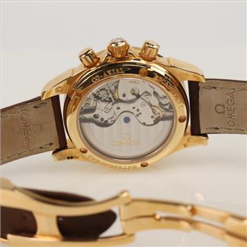 Omega Deville Chronograph 18kt Rose Gold Watch-Evaluated By Our Certified Gemologist-AGS/GIA
