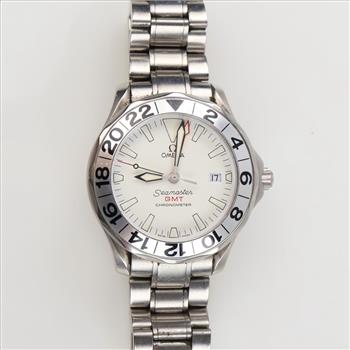 Omega GMT Seamaster 300m Diver Watch-Evaluated By Our Certified Gemologist-AGS/GIA