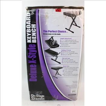 On Stage KT7800+ Deluxe X-Style Keyboard Bench