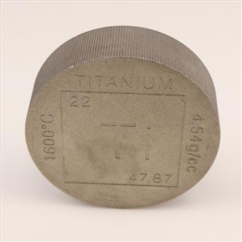 One Pound Fine Titanium Round
