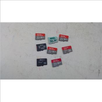 Onn. And More MicroSDHC Card Bulk Lot, 8 Pieces