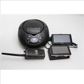 Onn Cd Player, Garmin Gps Navigators, Motorola Cp110m Radio: 4 Items