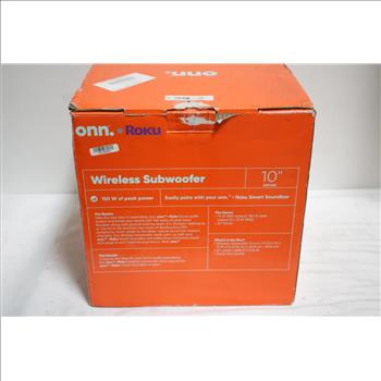 Onn. Roku 150W Wireless Subwoofer - SOLD FOR PARTS