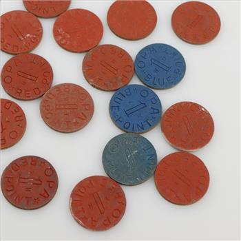 OPA Blue And Red Point WWII Ration Tokens