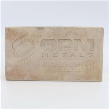 OPM Metals Fine Silver Bar 100 Troy Oz