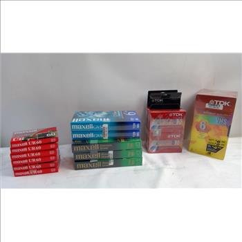 Optimus Cassette Recorder, Cassettes, And More Bulk Lot, 21 Pieces