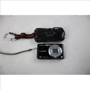 Optio Pentax Digital Camera & Panasonic Lumix Digital Camera 2 Pieces