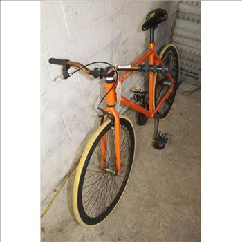 Orange Single Speed Road Bike