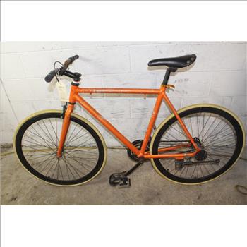 Orange Single Speed Road Bike