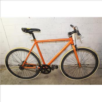 Orange Single Speed Road Bike