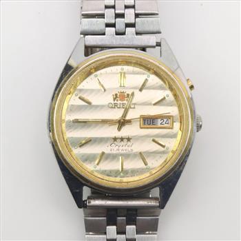 Orient Automatic Stainless Steel Day Date Watch