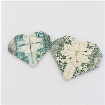 Origami Made Of Currency, 2 Pieces