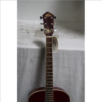 Oscar Schmidt Red Acoustic Guitar