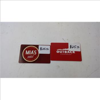 Outback Steakhouse Gift Card And More, 2 Pieces