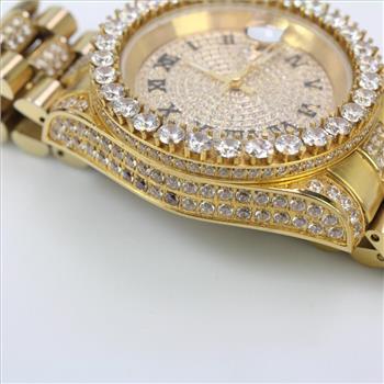 Oxteel Watch With Clear Stone Embellishments