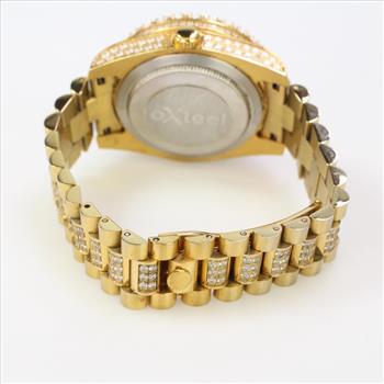 Oxteel Watch With Clear Stone Embellishments