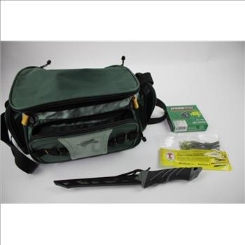Ozark Trail 5-Piece Fish Fillet Knife Set, Okeechobee Fats Fishing Tackle Bag, & Fishing Bait