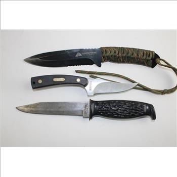 Ozark Trail, Old Timer, And Colonial Knives With Sheaths