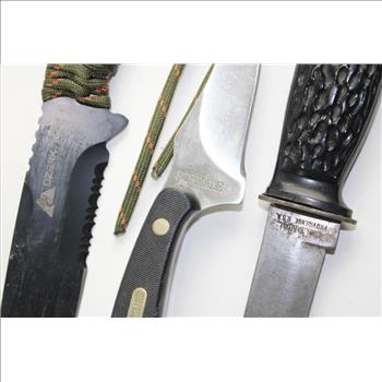 Ozark Trail, Old Timer, And Colonial Knives With Sheaths