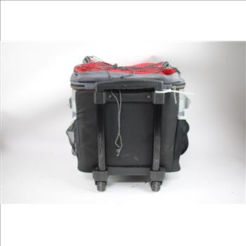 Ozark Trail Two-Wheel Rolling Cooler, Red/Black/Grey