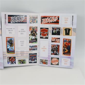 P.A. Sport NFL Stamp Collection Book With Tracking Sheets, 250+ Pieces