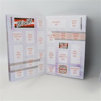 P.A. Sport NFL Stamp Collection Book With Tracking Sheets, 250+ Pieces
