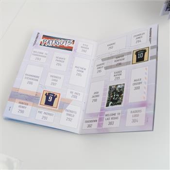 P.A. Sport NFL Stamp Collection Book With Tracking Sheets, 250 Pieces