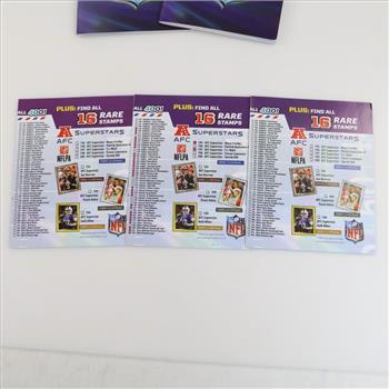 P.A. Sport NFL Stamp Collection Book With Tracking Sheets, 250 Pieces