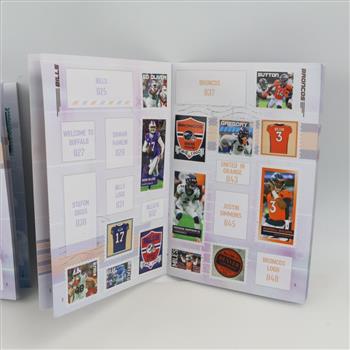 P.A. Sport NFL Stamp Collection Book With Tracking Sheets, 250 Pieces