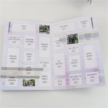 P.A. Sport NFL Stamp Collection Book With Tracking Sheets, 250 Pieces