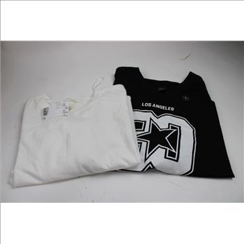 PacSun Mesh Jersey, H&M Crop-Top, Light Denim Short-Sleeve Shirt, Large, 3 Pieces