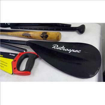 Paddles, Hand Saw, Louisville Slugger Baseball Bat