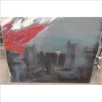 Painting Of The Reflection Of An Eye In A Bloody Knife