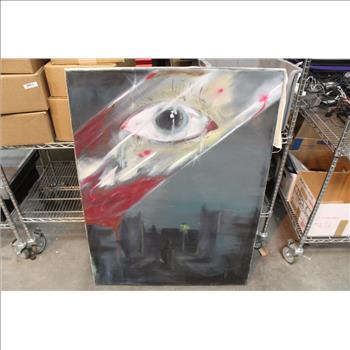 Painting Of The Reflection Of An Eye In A Bloody Knife