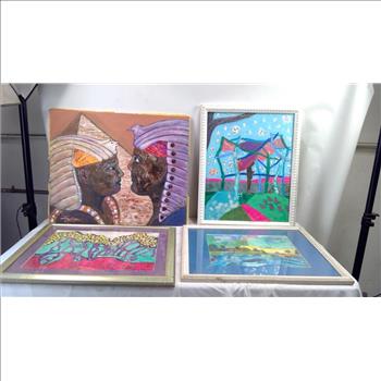 Paintings, Artwork, 4 Pieces