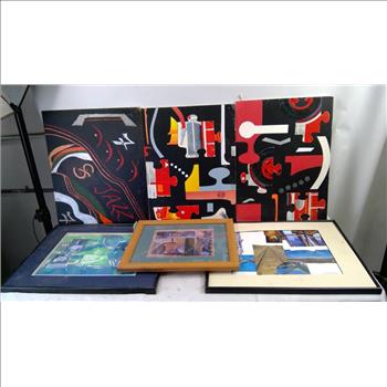 Paintings, Artwork, 9 Pieces