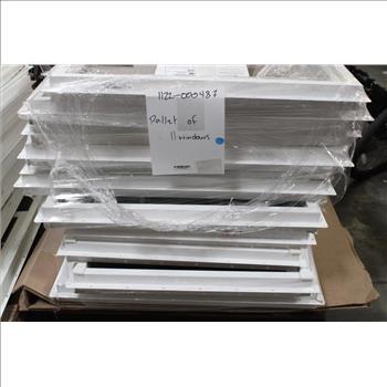 Pallet Of 11 Windows - Horizontal Slider - White, 38.25x48in