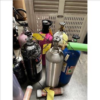 Pallet Of Empty NOS Tanks