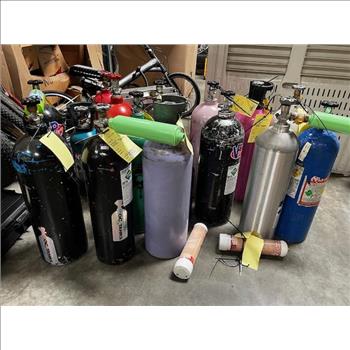 Pallet Of Empty NOS Tanks