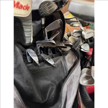 Pallet Of Golf Clubs With Bags