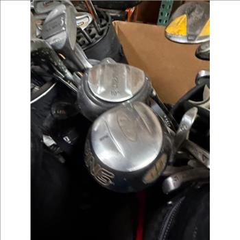 Pallet Of Golf Clubs With Bags