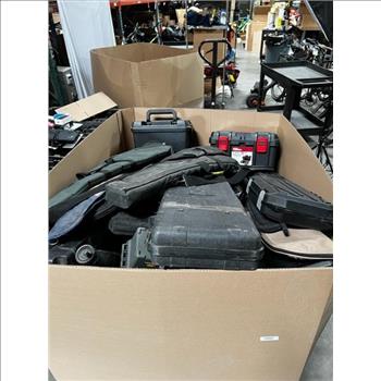 Pallet Of Gun Cases And Tools
