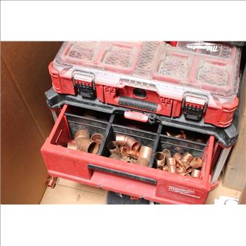 Pallet Of Metal Fittings And Rubber Crumbs